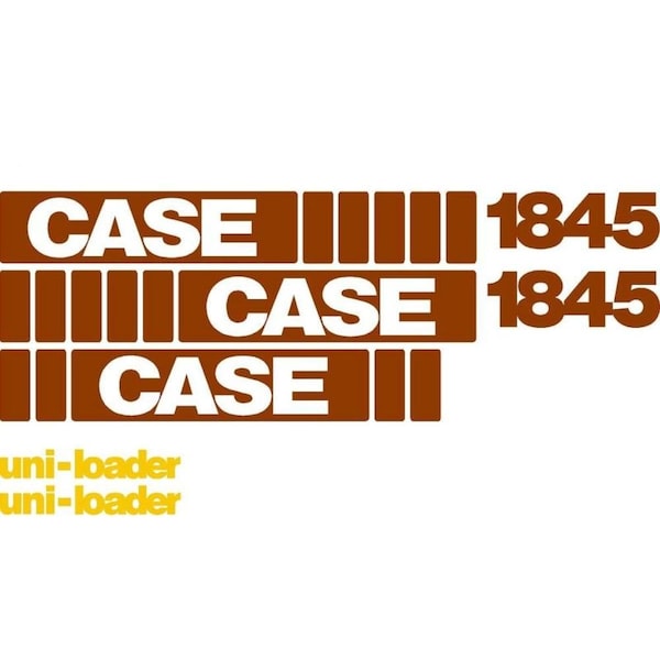 Aftermarket New Whole Machine Decal Set with Uni-Loader Decals Fits Case Skidsteer 1845 MAE30-0013 - main